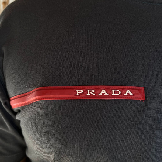 Prada - T-shirt - haut - gris - L - Y2K Style