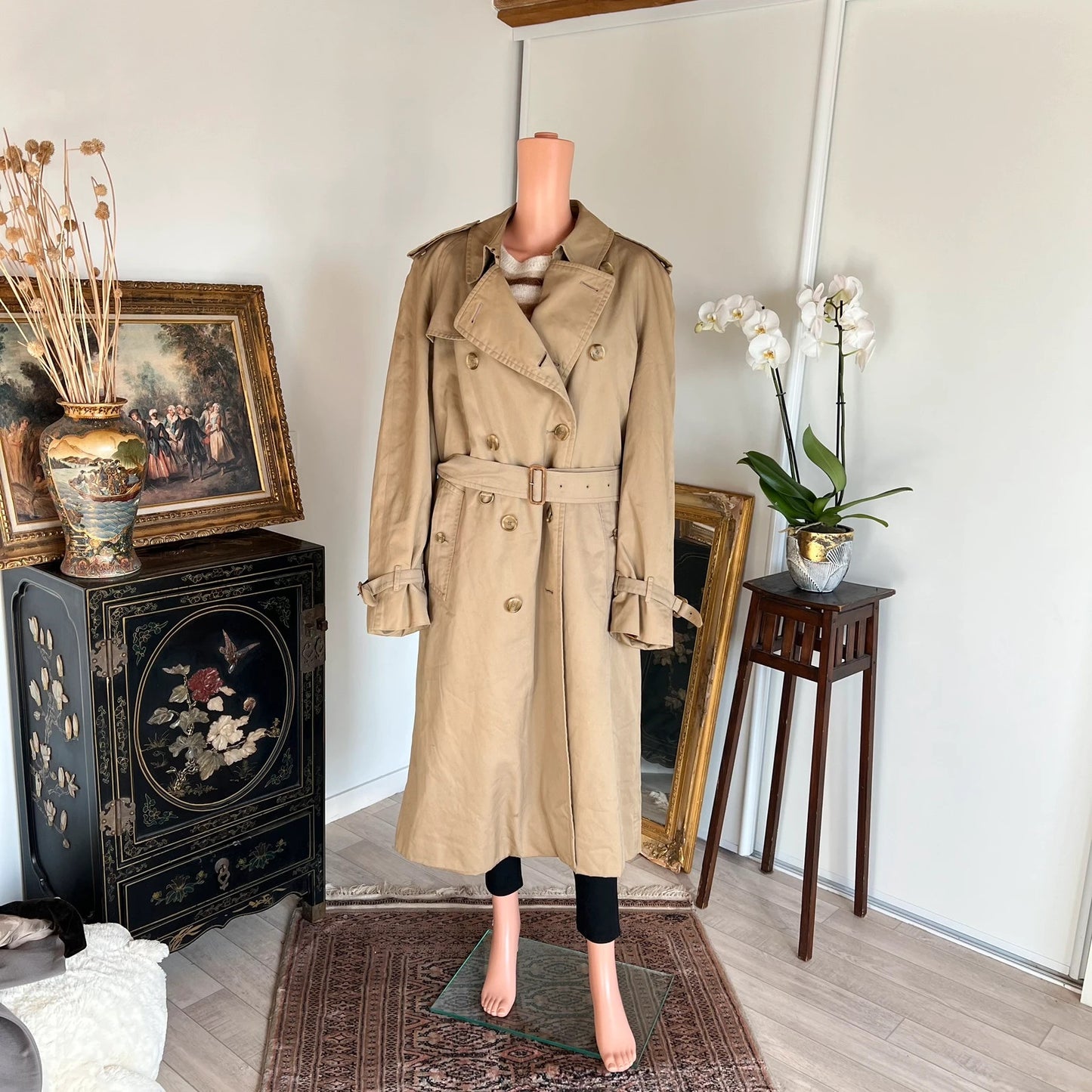 Burberry - Trenchcoat Beige - L 40 XL 42 - Vintage