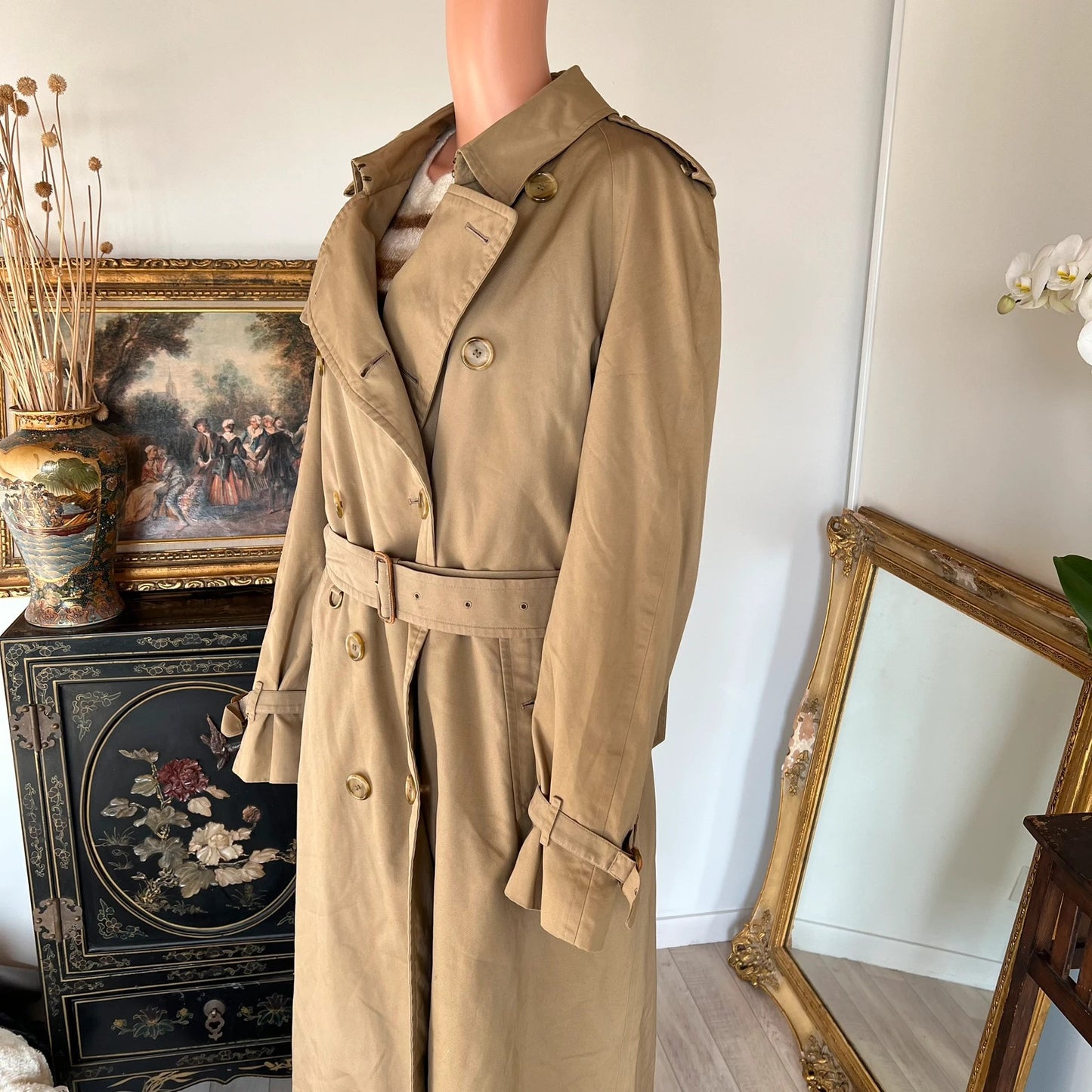 Burberry - Trenchcoat Beige - L 40 XL 42 - Vintage